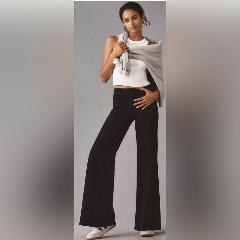MOTHER *LIL TWISTER SNEAK* WASH: PITCH *SIZE 27 PETITE *WIDE LEG *NWT $258.00